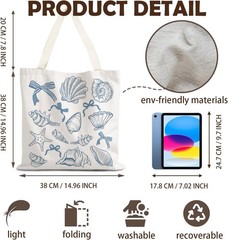 FBB Ocaen Beachy Ocean Sea Fish Reusable Grocery Shopping Bag