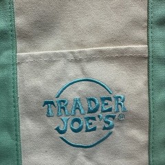 NEW Trader Joes Mini Tote Bag Pastel Mint Green Canvas Handles 2025 Limited