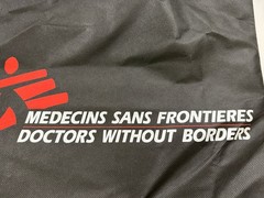 Doctors Without Borders Logo Black Tote Reusable Shopping Bag Eco Friendly