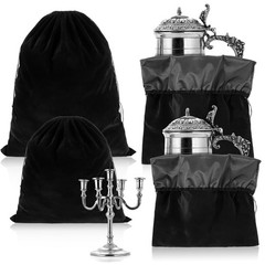 LEIFIDE 2 Pcs Large Size Silver Storage Bags 30″ x 24″, 17.7″ x 17.7″, Black