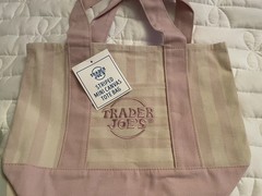 Trader Joe’s Mini Pastel Stripe Canvas Tote Bag Limited Edition Set Of 4 2026 🌺