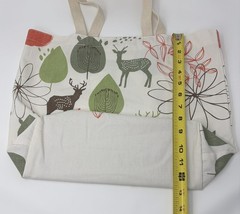Earthwise Canvas Tote Bag Deer Tree Print Reusable Grocery Shop Eco Made In USA