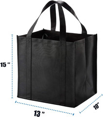 NERUB 10 Pack Reusable Reinforced Handle Grocery Bags – Heavy Duty Large Shoppin