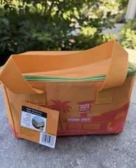 Trader Joe’s SUNNY ORANGE GREEN ZIPPER Mini Insulated Tote Summer 2026 NEW