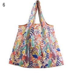 Foldable Reusable Shopping Bag Floral Print Tote for Grocery Fruits Vegetables
