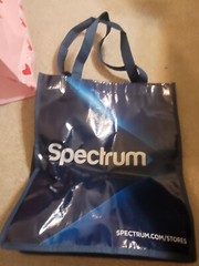 AUTHENTIC Spectrum (15″ x 13″) Tote Bag Large Durable Shopping Blue FREE SHIP!