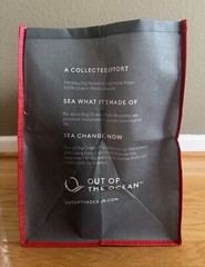 (1) One NEW YORK COSTCO REUSABLE SHOPPING TOTE BAG ECO RECYCLED OCEAN PLASTIC