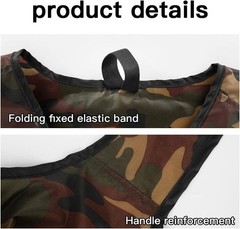 10 Pack Reusable Polyester Grocery Bags Heavy Duty Foldable Large 15×4.5×15