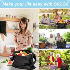 Foldable and Lightweight Black Reusable Bags – Perfect for Shopping & Gifts