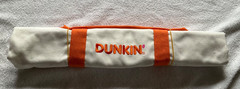 Dunkin Canvas Tote Bag with Front Pocket White & Orange Solid 12x19x10
