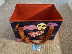 Trader Joe’s Lavender Purple Large Canvas Tote Bag Plus 4 mini totes and a box