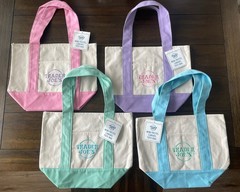 2025 Trader Joe’s Easter Mini Pastel Canvas Tote Bags Set of 4 Limited Edition