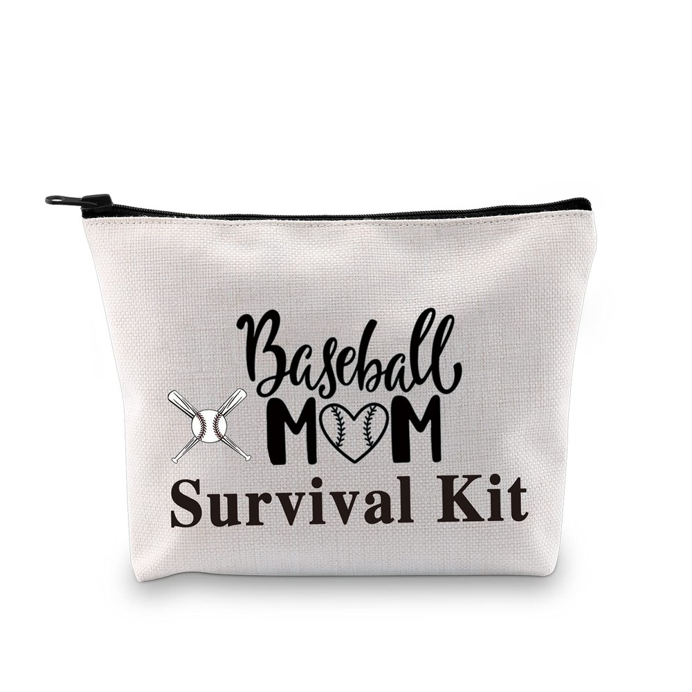PXTIDY Baseball Mom Survival Kit Makeup Bag Softball Travel
