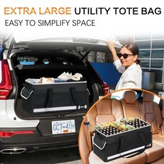 Upgrade Extra Large Utility Tote Bag with Reflective Strip Standing Reusable …