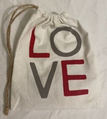 Mini Tic-Tac-Toe Love, Hearts/Valentine Reusable-Travel Cinch Bag/Tote