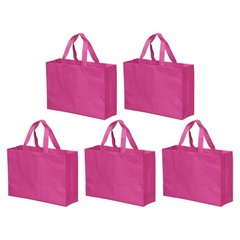 Rose Red 30x40cm DIY Blank NonWoven Reusable Gift Tote Grocery Bags 10 PCS