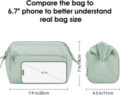 Narwey Wide-open Makeup Bag Women Girls, Travel Toiletry Bag for Women Cosmet…