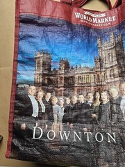 Downton Abbey Tote Bag Reusable World Market Red/Burgundy Pre-owned Clean 2013