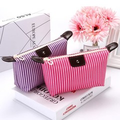 THTAJ 2 Pack Make Up Bag for Traveling,Preppy make up bag,Toiletry Black,Red