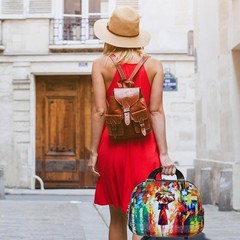 World Traveler 13-Inch Cosmetic Case Shoulder Tote, Paris Nights