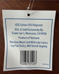 Trader Joe’s Striped Mini Canvas Tote Bag, Reusable Pink & Beige Stripe NWT