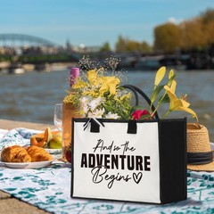 And So The Adventure Begins Tote Bag, Retirement Retired Gifts for Women Enga…