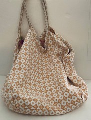 The Company Store Reversible 100% Cotton Shopping Tote Bag 7″ x 14″ x 20″ tall