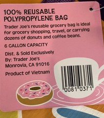 ⚡️ Trader Joe’s PB & Jam Mac & Cheese Reusable Tote Bag NEW NWT FREE SHIP ❤️