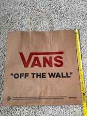VANS Off The Wall Tote Paper Bag, 13x13x7