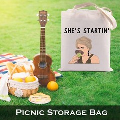 Funny Housewives Gifts She’s Startin’ Foldable Shopping Bags Housewives Party…