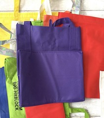 Colorful Reusable Tote Bags Grocery Shopping Bag Set of 10 Rainbow Colors