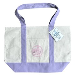 Trader Joe’s Large Canvas Tote Bag Pastel Purple Lavender Limited Edition