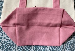 99 Ranch Market Canvas Mini Tote Bag White Pink Logo Small Reusable