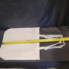 Lot of 37 Lululemon Red Black & White Reusable Tote Shopping Bag Coated Canvas