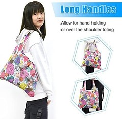 9 Pack Reusable Grocery Bags Foldable Shopping Bags Heavy Duty Envirosax Bags Wa