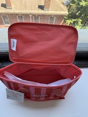 Trader Joe’s Mini Insulated Tote Bag Pink Red Stripe Summer 2026 Limited NWT