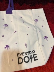 Everyday Dose Cotton Canvas Bag Reusable Mushroom Oversized 20″x 13″ Tote