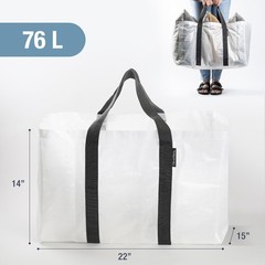 Transparent Reusable Grocery Tote Collapsible Storage Shopping Organizer
