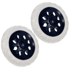 2 Pcs Shopping Cart Wheels Plastic Casters Replacement for Grocery Trolley