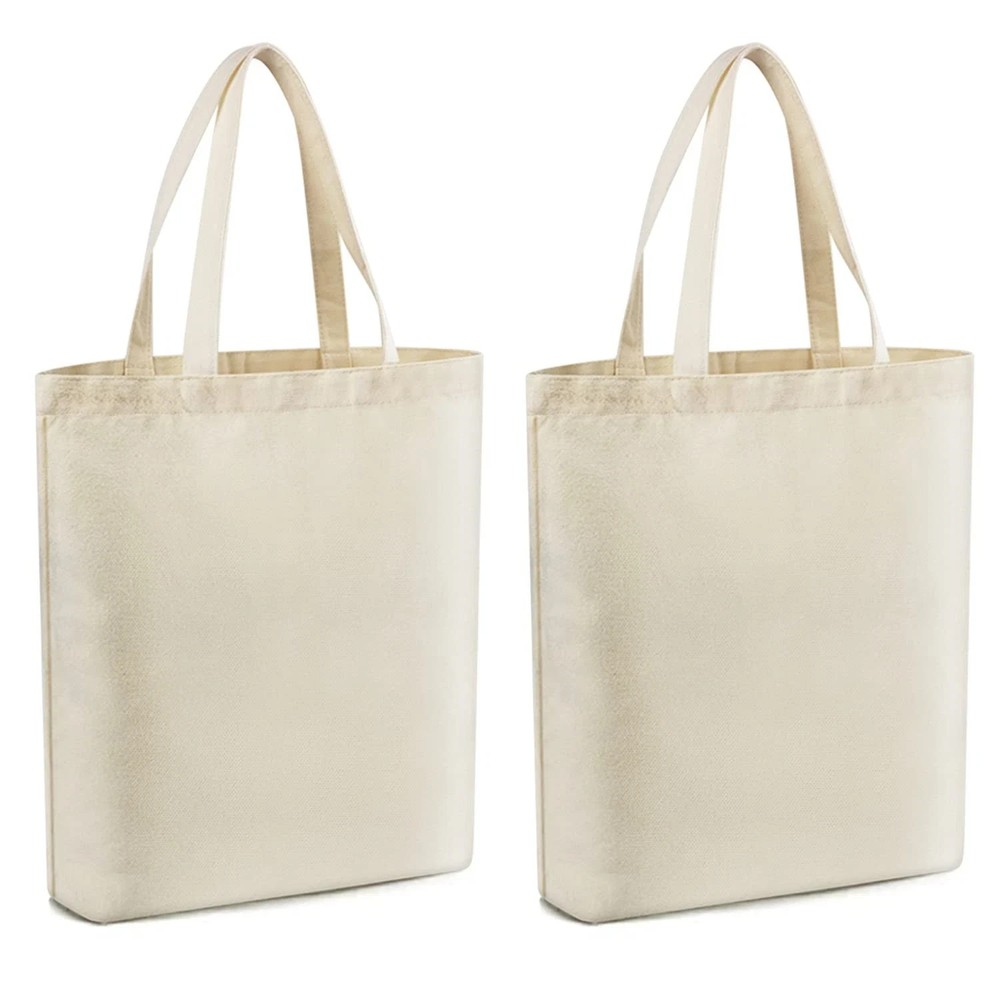 Canvas Tote Bags Multi-Purpose Reusable Bags for Grocery, Shopping & DIY Gifts