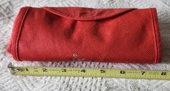 Target Bag Reusable Folding Compact Washable Fabric Red Trees 15″x15″- folded 8″