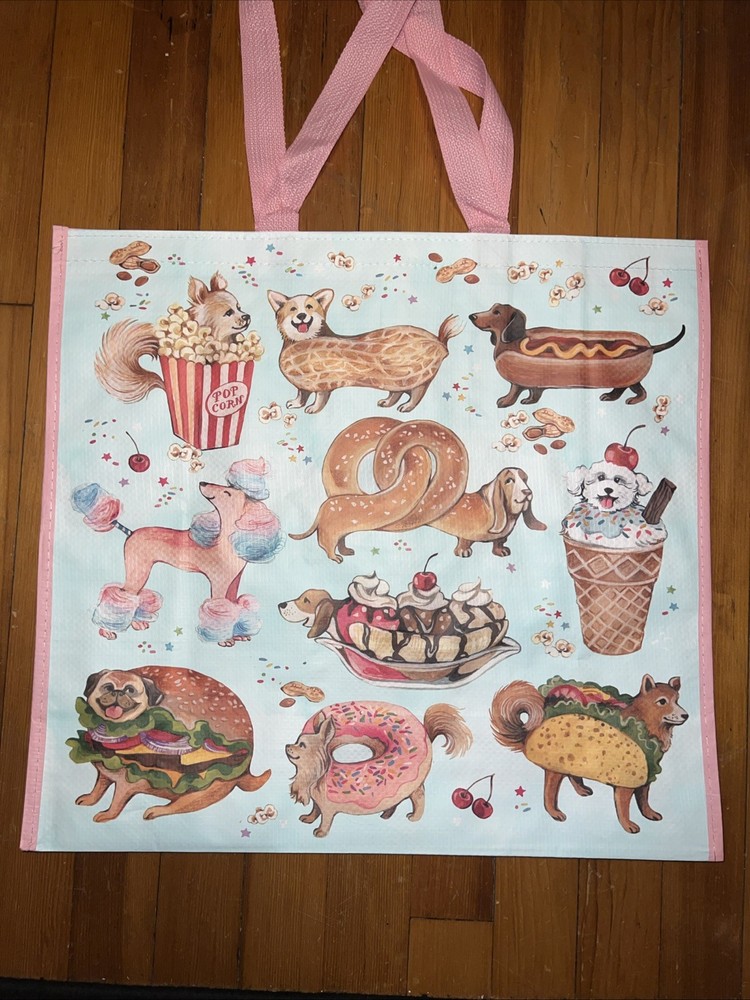 DOGS as Treats Large Reusable Shopping Bag TJ Maxx Eco Friendly Tote Bag