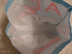 2-American Eagle Snoopy Reusable Nylon Tote Bags XMAS Web,Heart Peace Sign EXC