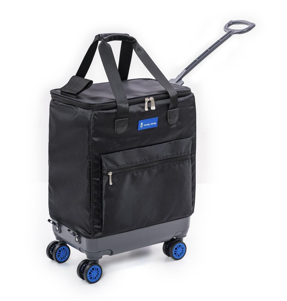 Haul-It Foldable Rolling Tote – Patented Heavy-Duty Utility Bag with 8 Spinne…