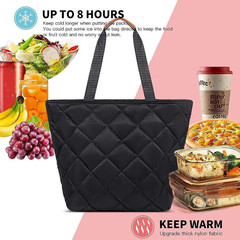 16 Qt. Large Insulated Cooler Tote Bag Reusable Grocery Ideal for Travel Picnics