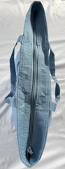 Blue Reusable Shopping Shoulder Bag With Zipper Size 16 1/2 “ X 13 1/2 “