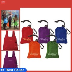 Reusable Grocery Bags Bundle of 5 Tote Bag Set Red Purple Green Orange Blue