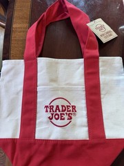 Trader Joe’s Mini Canvas Reusable Bag Red And White