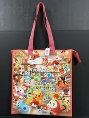 Pokemon Center Medium Zippered Reusable Vinyl Bag with Pokemon Characters NEW