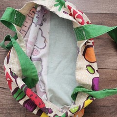 Trader Joes Fruit Vegetable Reusable Shopping ECO cloth tote bag USA Colorful